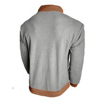 Stand Up Collar Corduroy Pullover // Gray (M)