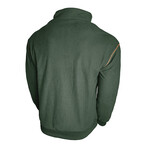 Stand Up Collar Corduroy w/ Chest Pocket Pullover // Army Green (XS)