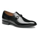 Brush-Off Leather Richland Plain Toe Loafers // Black (8)