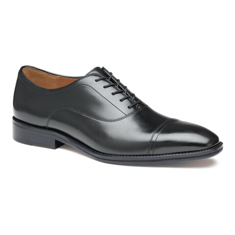 Italian Leather Sullivan Cap Toe Oxfords // Black (8)
