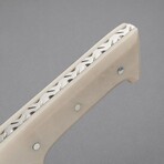 The Flamesteed // American Tanto // White Acrylic Epoxy Resin