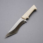 The Flamesteed // American Tanto // White Acrylic Epoxy Resin