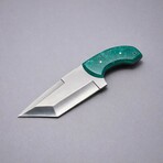 The Timberline X // Tanto // Green Acrylic Epoxy Resin