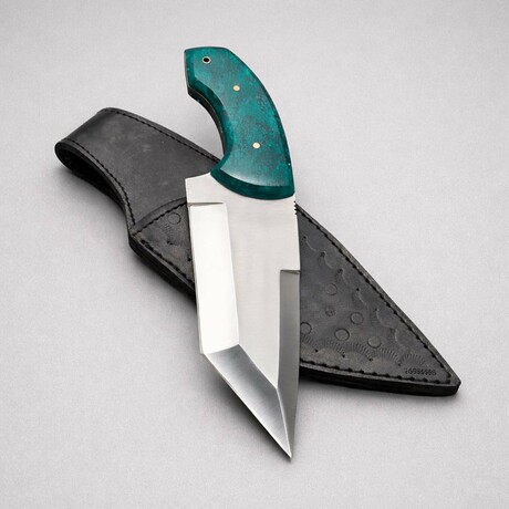 The Timberline X // Tanto // Green Acrylic Epoxy Resin