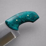 The Timberline X // Tanto // Green Acrylic Epoxy Resin
