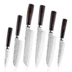 Erde 6-Piece Ebony Handle Knife Set