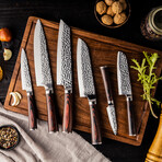 Erde 6-Piece Ebony Handle Knife Set