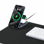 3-in-1 Wireless Charging Mouse Pad with RGB Lighting