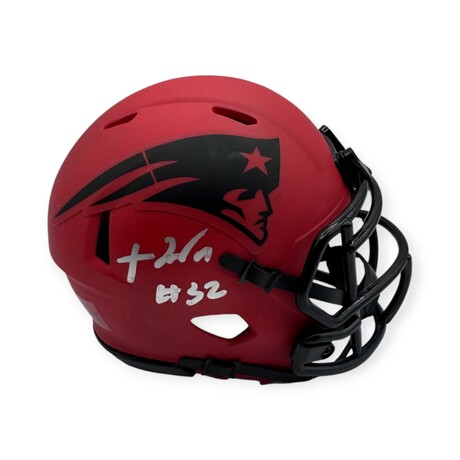 TreVeyon Henderson // NE Patriots // Signed Rave Mini Helmet