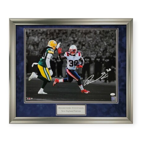 Rhamondre Stevenson // NE Patriots // Signed Photo + Framed