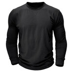 Crewneck Long-Sleeve Shirt // Black (XL)
