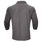 Long-Sleeve Polo Shirt // Dark gray (M)