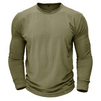 Crewneck Long-Sleeve Shirt // Green (S)