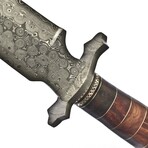 The Frostvein // Clip Point // Rosewood and Leather Spacers