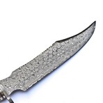 The Frostvein // Clip Point // Rosewood and Leather Spacers