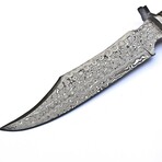 The Frostvein // Clip Point // Rosewood and Leather Spacers