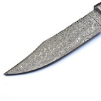 The Steel Aura // Clip Point // Blue Colored Camel Bone