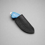 The Earth Warden // Drop Point // Blue Acrylic Epoxy Resin