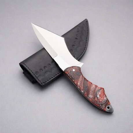 The Bushline // Tanto // Red Acrylic Epoxy Resin