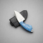 The Earth Warden // Drop Point // Blue Acrylic Epoxy Resin