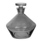 Smoky Gray Glass Whiskey Decanter (49 oz.) with Stopper