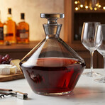 Smoky Gray Glass Whiskey Decanter (49 oz.) with Stopper