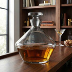 Smoky Gray Glass Whiskey Decanter (49 oz.) with Stopper