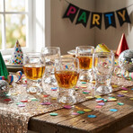 Tipsy 6 Piece Set of 6 // 2 oz. Shot Glasses