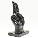 Adam & Friends Peace Sign Sculpture // Black