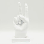 Adam & Friends Peace Sign Sculpture // White