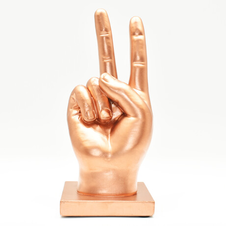 Adam & Friends Peace Sign Sculpture // Bronze