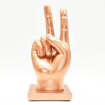 Adam & Friends Peace Sign Sculpture // Bronze
