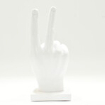 Adam & Friends Peace Sign Sculpture // White