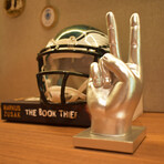 Adam & Friends Peace Sign Sculpture // Silver