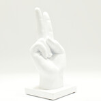 Adam & Friends Peace Sign Sculpture // White