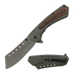 Spring Assisted Knife // SE-5263 // Wood (Blue)