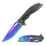 Spring Assisted Knife // SE-5080 // American Eagle (Rainbow)