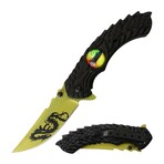 Spring Assisted Knife // SE-5257 // Eye-Dragon (Yellow)
