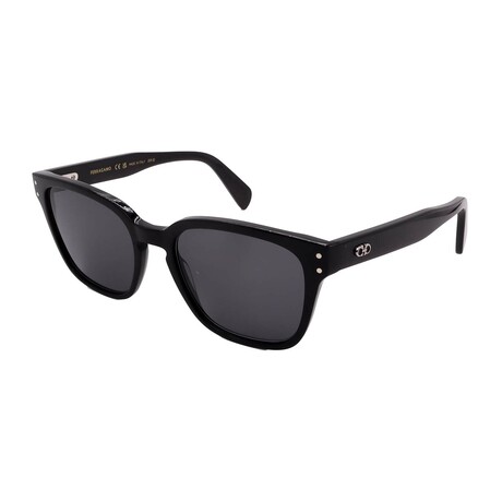 Men's // Ferragamo SF1040S 001 Square Sunglasses // Black + Grey