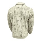 Abstract Pattern Corduroy Long-Sleeve Polo // Light Apticot (L)