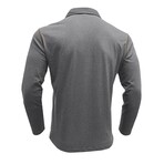 Front Pocket Chest Long-Sleeve Polo // Grey (L)