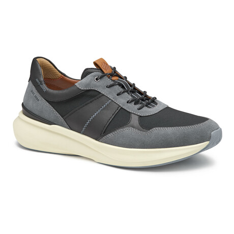 XC+ Suede & Leather Declan Jogger Sneakers // Gray + Black (8)