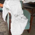 Natural Classic Rabbit Throw // 50"x 60" (Black)