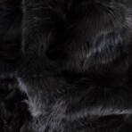 Natural Classic Rabbit Throw // 50"x 60" (Black)