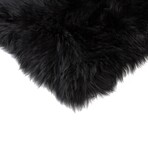 Natural New Zealand Sheepskin Chair Pad // 2-Pack // 17"x17" (Black)
