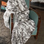 Natural Classic Rabbit Throw // 50"x 60" (Black)