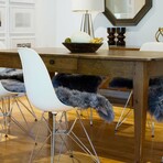 Natural New Zealand Sheepskin Chair Pad // 2-Pack // 17"x17" (Black)