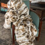 Natural Classic Rabbit Throw // 50"x 60" (Black)