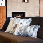 Natural Classic Rabbit Pillow // 2-Pack // 12"x20" (Black)