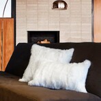 Natural Classic Rabbit Pillow // 2-Pack // 12"x20" (Black)